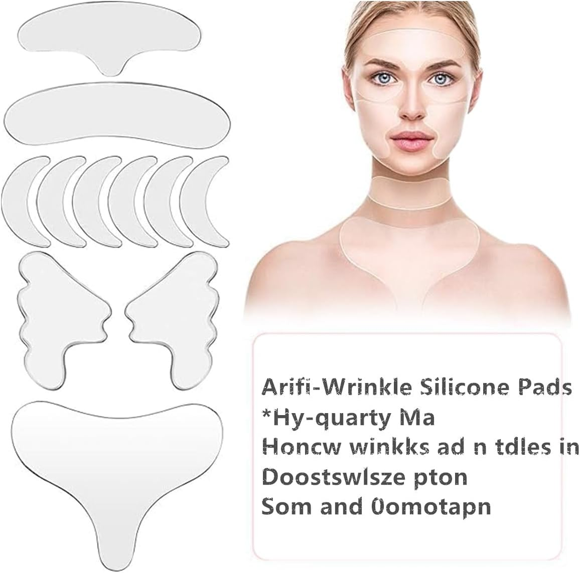 11 Pcs Wrinkle Patches Chest Wrinkles Pads, Reusable Reusable Silicone Patches for Face/Chest/Neck, anti Wrinkle Patches for Face Overnight Prevention,Patches to Reduce Fine Wrinkles image number 5