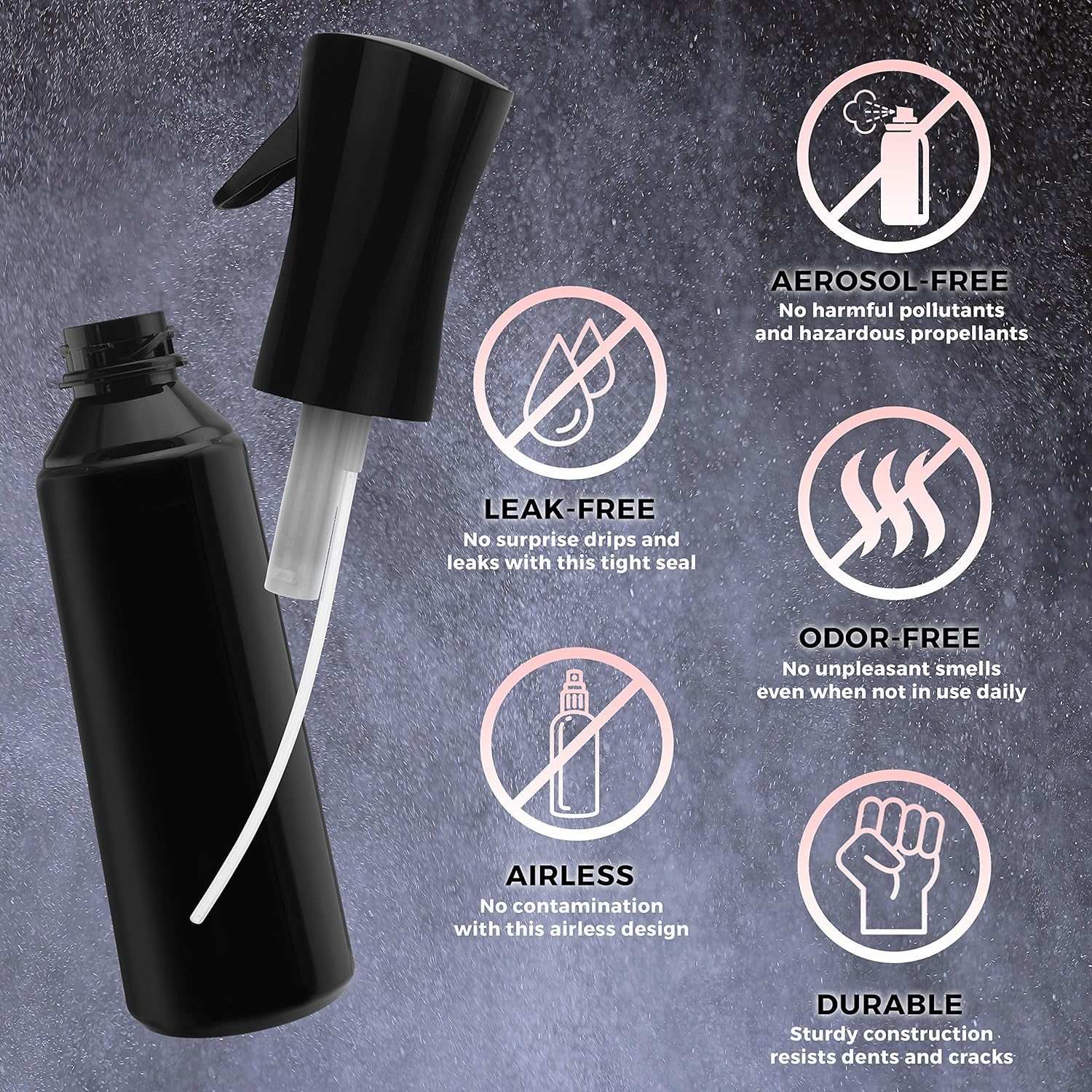 Alpree Hair Spray Bottle Continuous Water Mister Empty Ultra Fine for Hair Styling, Pets, Plants, Cleaning, Misting & Skin Care, Salons, for Taming Hair in Morning, Curly Hair, Essential Oil Scents & image number 3
