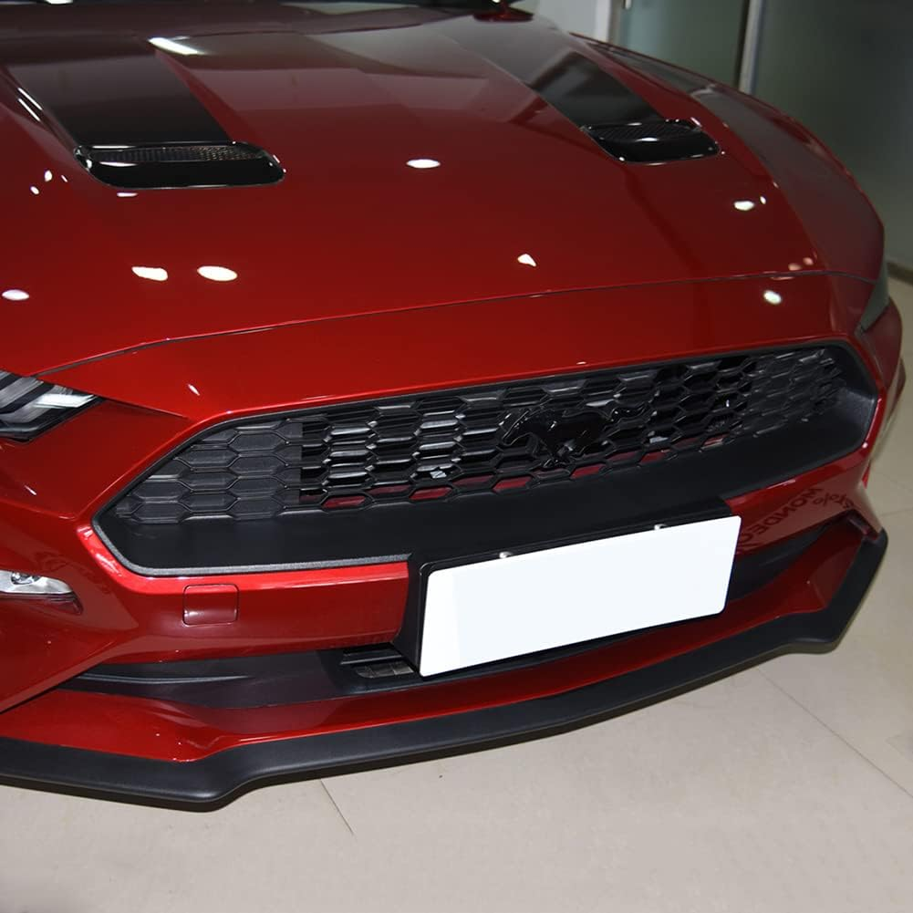 Kolya Glossy Black Exterior Hood Vent Air Outlet Cover Trim for Ford Mustang Accessories 2018 2019 2020 2021 2022 (Not for Shelby Model)