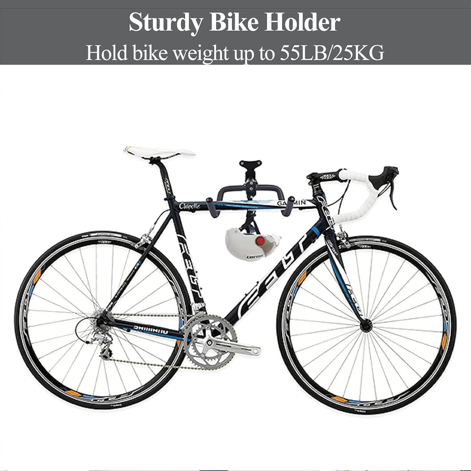 Wall-Mounted Bike Rack &ndash; Horizontal Bicycle Storage Hook for Indoor Garage Organization, Space-Saving Bike Hanger for Mountain & Road Bikes