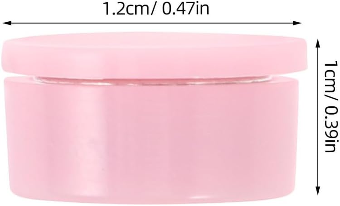 Healvian 40Pcs Spinning Nail Charm Bearings - Pink Plastic High-Speed Nail Art Rotating Shaft - 0.5X0.4 Inch Rotary Bearing for Fingernail Art Designs Crafting - Pink image number 2