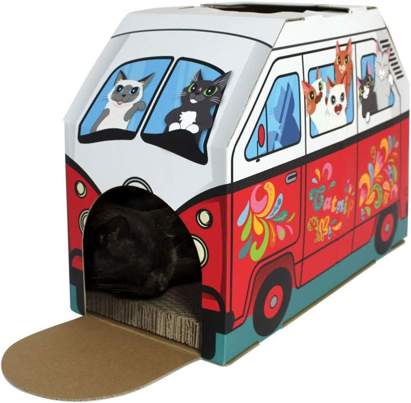 Acc Retro Van Cat House & Scratcher W/Catnip image number 2