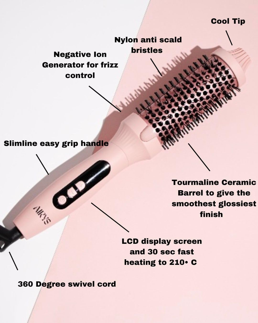 Airys Bouncy Blowdry Brush, Thermal Brush, Blowout Brush, Blowdry Brush image number 1