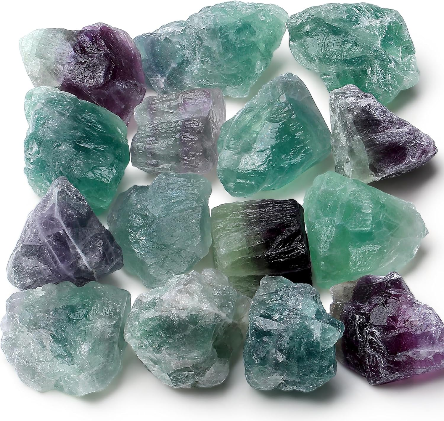 MAIBAOTA Raw Crystals Bulk 1" Natural Rough Crystal Stones Gemstones Rocks for Tumbling Cutting Polishing Witch Reiki Quartz Crystals, 0.45 Pound, Stones