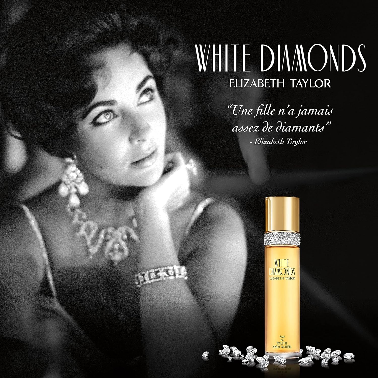 Elizabeth Taylor White Diamonds Lustre Body Spray for Women, 240 Ml image number 1