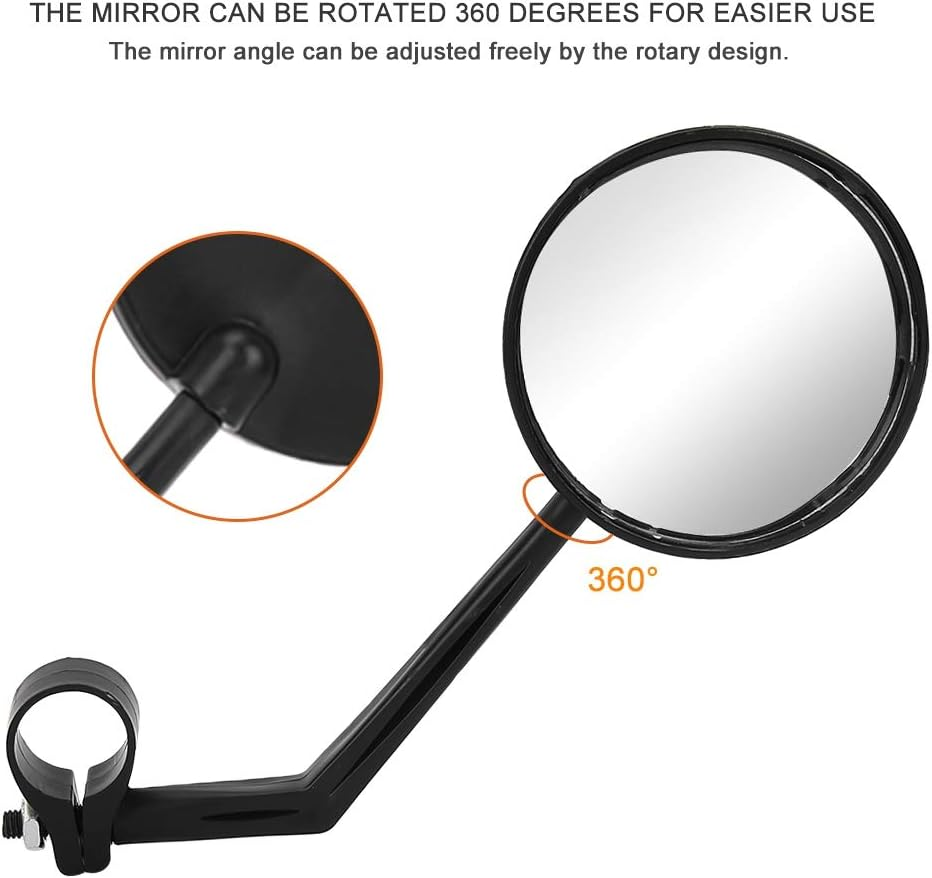 Rearview Mirror,Mobility Scooter Accessories,Professional Scooter Handle Rearview Mirror Large View Retroreflector For