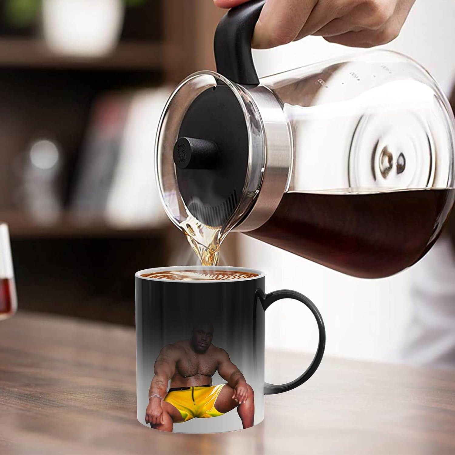 Mothers Day Mom Gifts from Daughter Son, Personalized Novelty Presents for Wife from Husband, Funny Gifts for Men Women, Message Appears as It Heats, Mothers Day Birthday Prank, Office Joke - Green-Tinsel image number 4