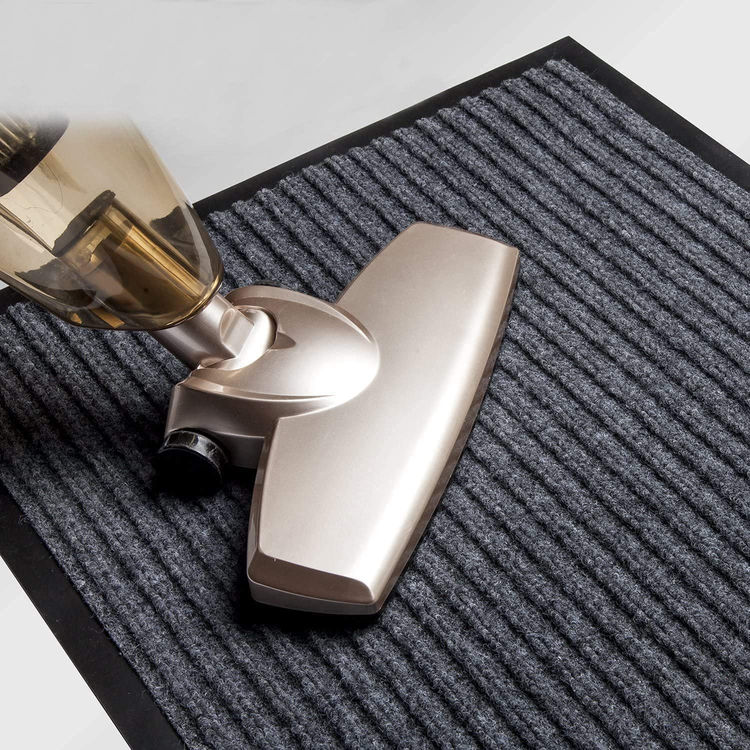 Mcomco Outdoor Indoor Entrance Doormat, Grey Floor Mats with Shoe Scraper and Rubber Backing, All Weather Door Mats for High Traffic Areas, Durable and Easy to Clean (60Cm*90Cm) image number 4