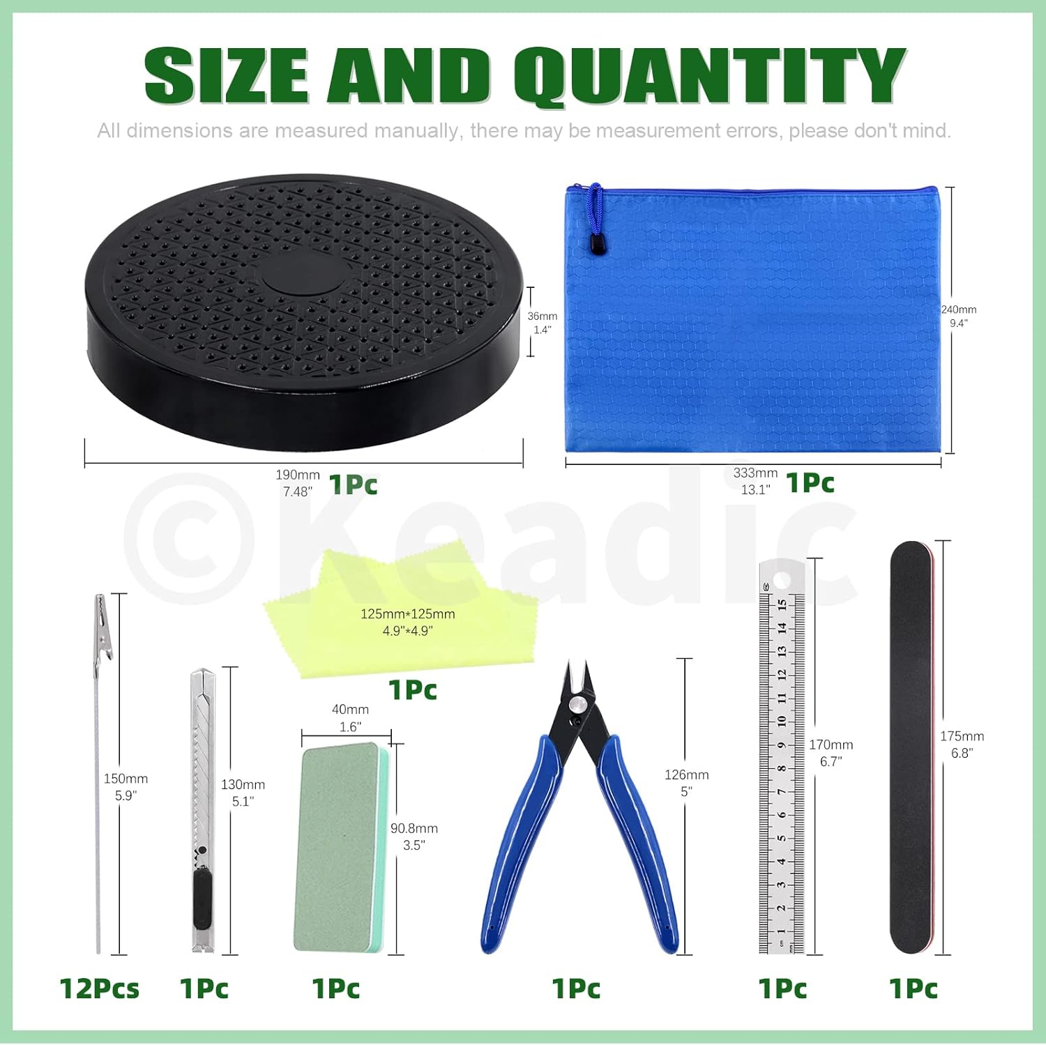 Keadic 37Pcs Gunpla Tool Paint Kit Includes Professional Gundam Model Basic Tools, Painting Stand Base Holder and Alligator Clip Sticks Modeling Tools for Airbrush Hobby Model Building Parts Assemble image number 1