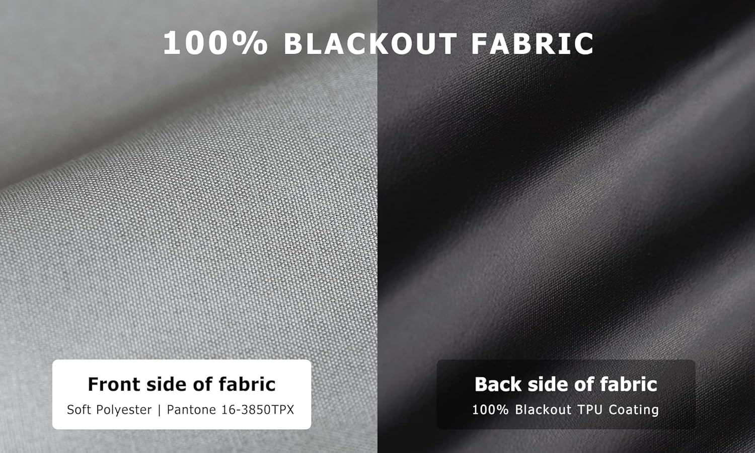 Lazblinds 100% Blackout Roller Shades, No Tools No Drill Cordless Blinds for Windows, Thermal Insulated UV Protection Privacy Window Shades for Bedroom (36''W X 72''H, Grey)