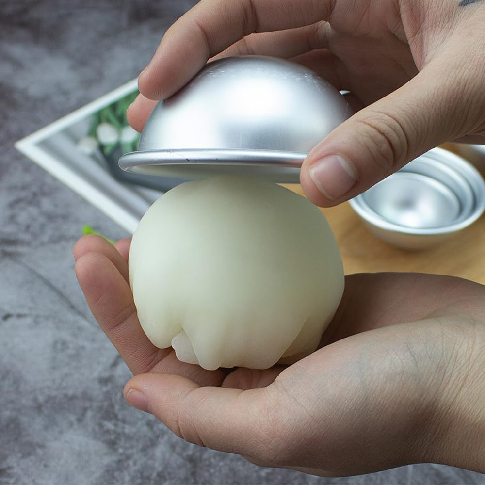 80Pcs Aluminum Bath Bomb Molds DIY Homemade Crafting Bath round Ball Moulds L image number 4