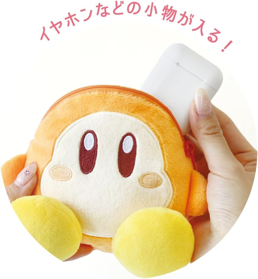 Tee'S Factory Kirby Plush Zipper Mascot with Carabiner, Approx. H 6.5 X W 5.5 X D 3.0 Inches (165 X 140 X 75 Mm) (Excluding Carabiner) HK-5546736KB image number 2