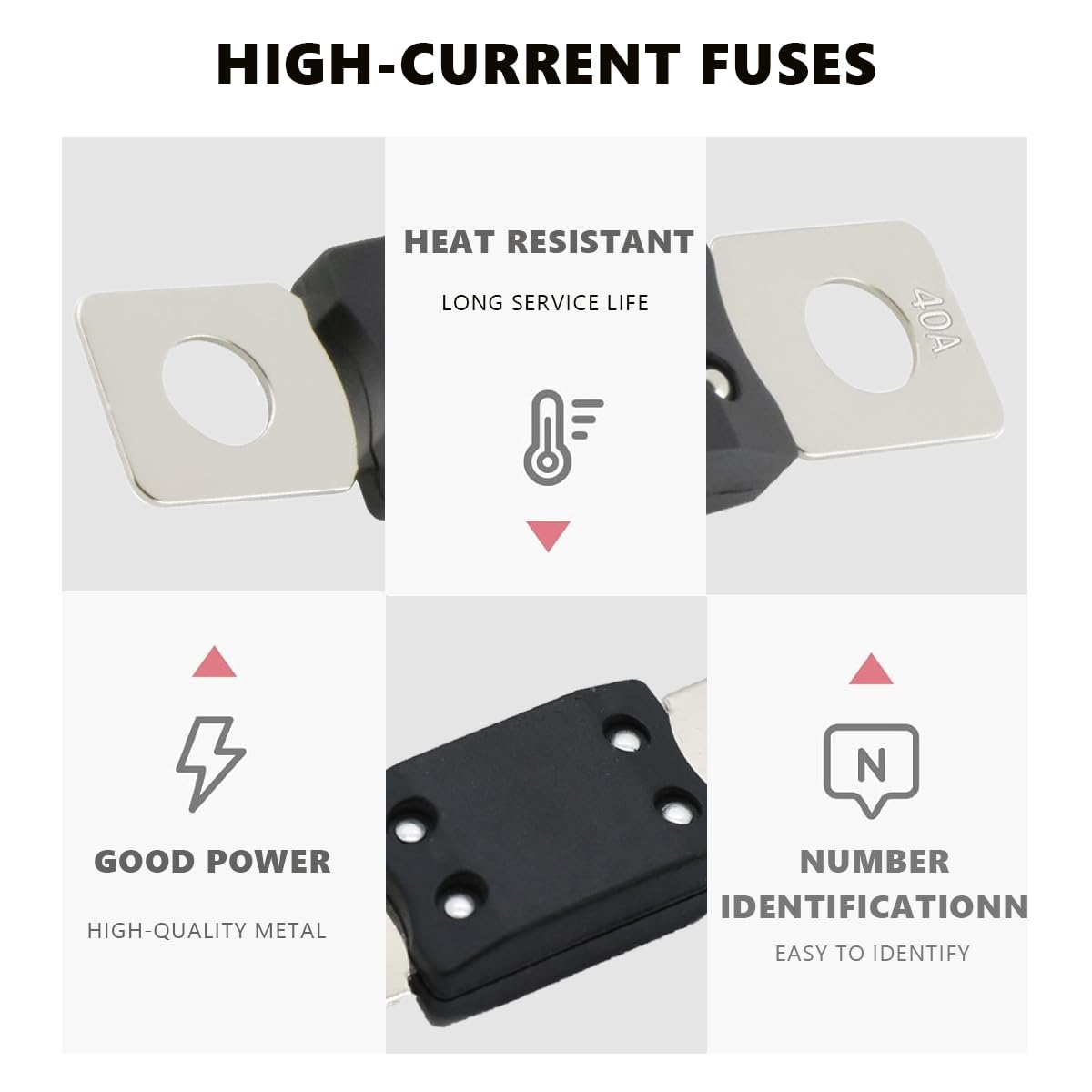 MEGA AMG Hight Current Fuses 3Pcs, 450Amp Bolt Mount High Current Protection for Car Vehicles Trucks Buses Caravans (450A) image number 5