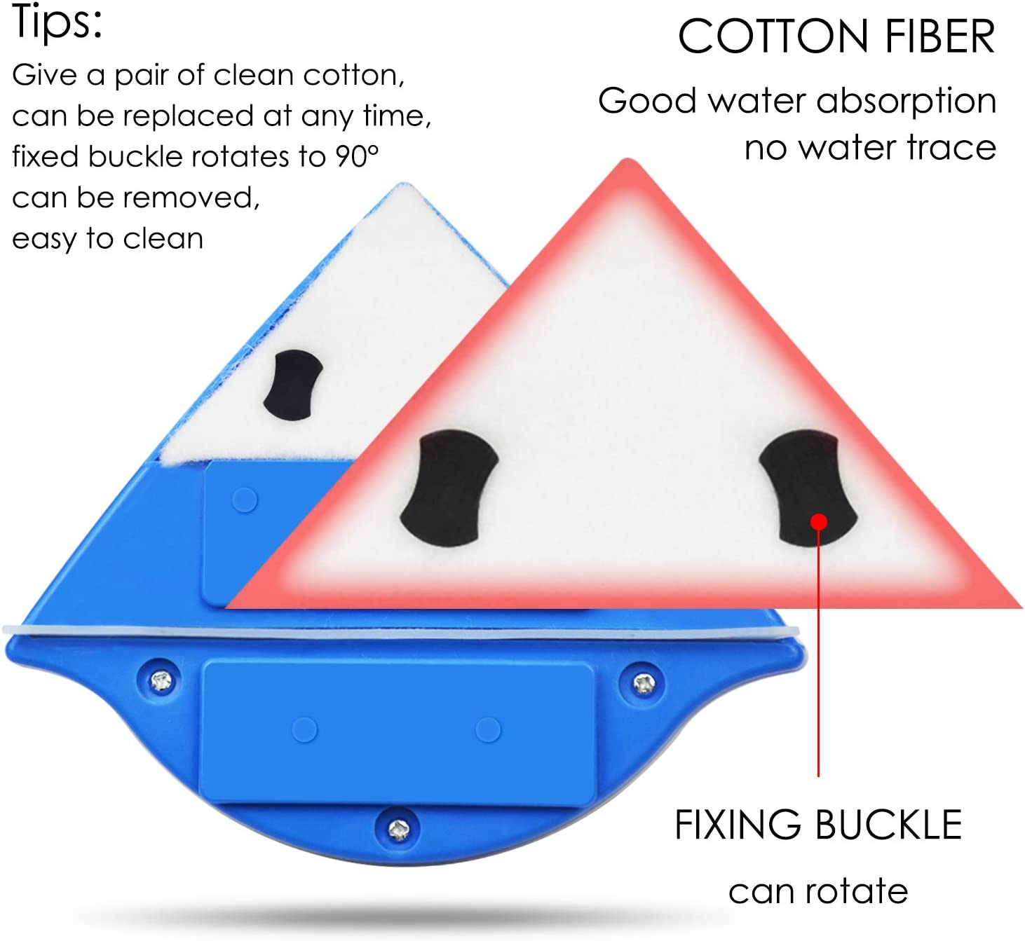 Magnetic Window Cleaner Double-Sided Glass Wiper Tool for Car and Home, Adjustable Thickness, Safe Anti-Fall Design, Surface Cleaning Brush for Windshield, Sliding Door image number 3