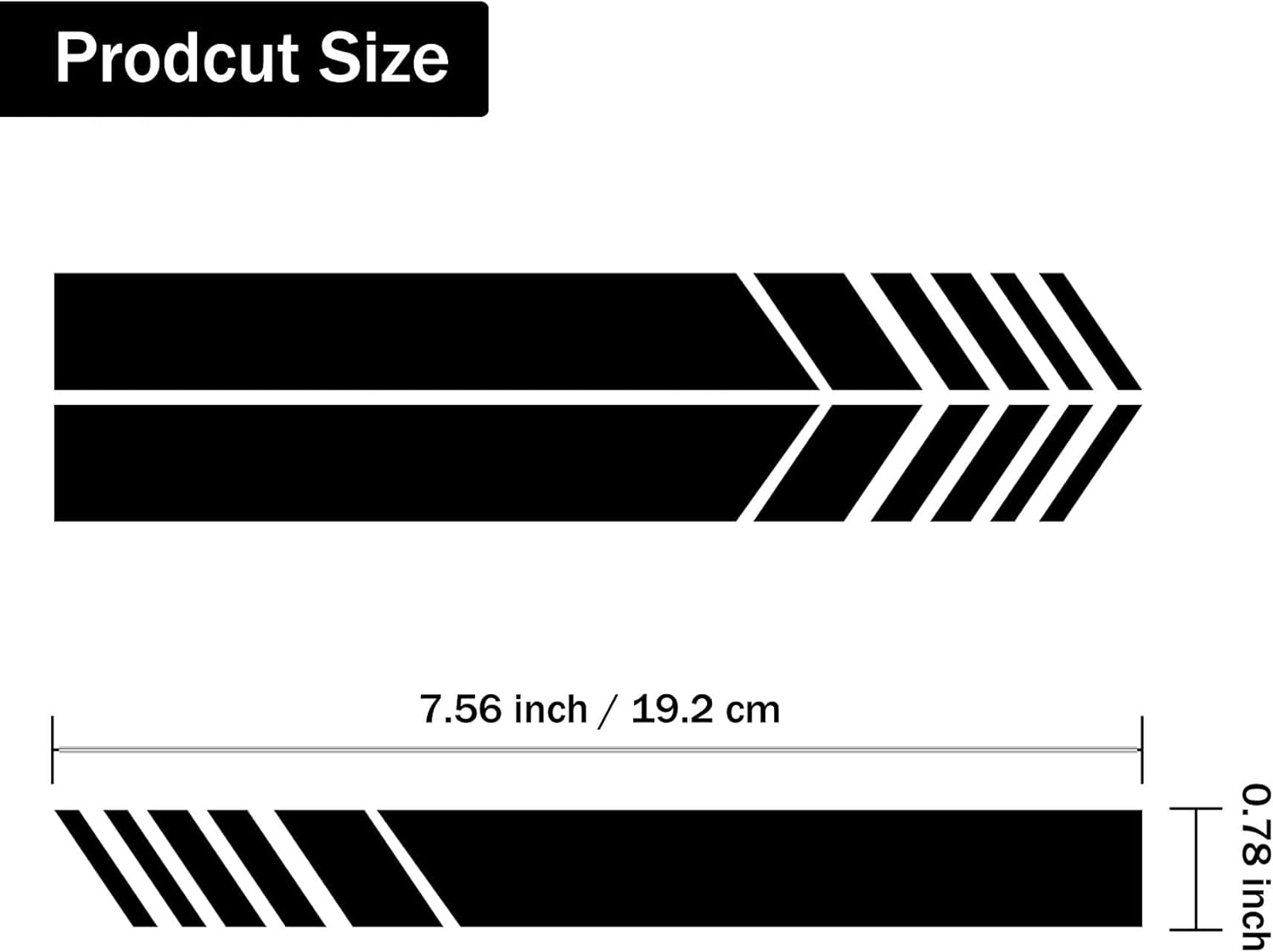 Car Exterior Accessories Rear View Mirror Stickers Decor Car Body Sticker Vinyl 4Pcs (Black) image number 3