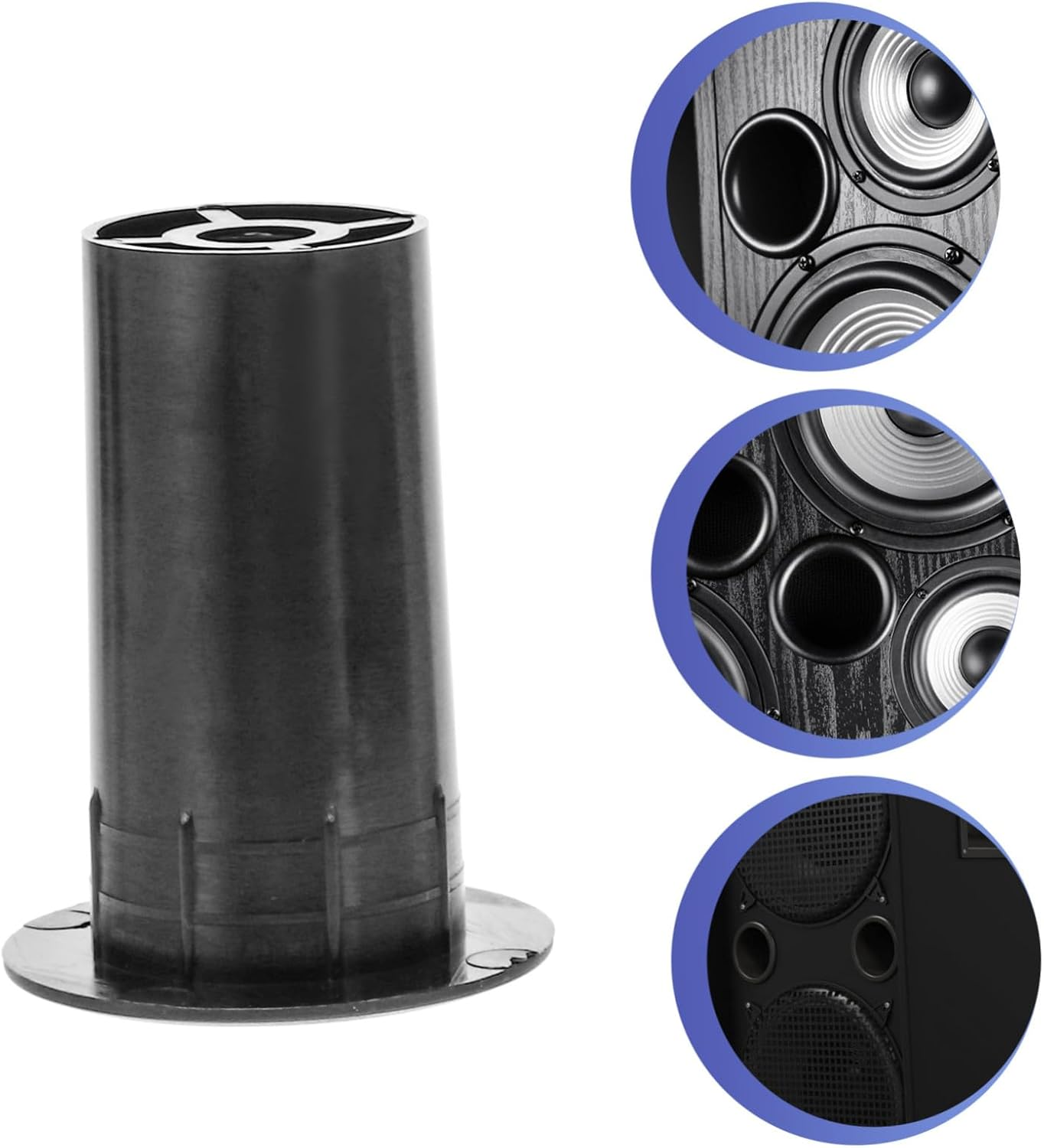 SHINEOFI 8Pcs Abs Subwoofer Port Tubes Bass Reflex Speaker Hole Vents for Audio Systems Enhance Bass Clarity Suitable for Subwoofer Boxes and Speaker Cabinets image number 6