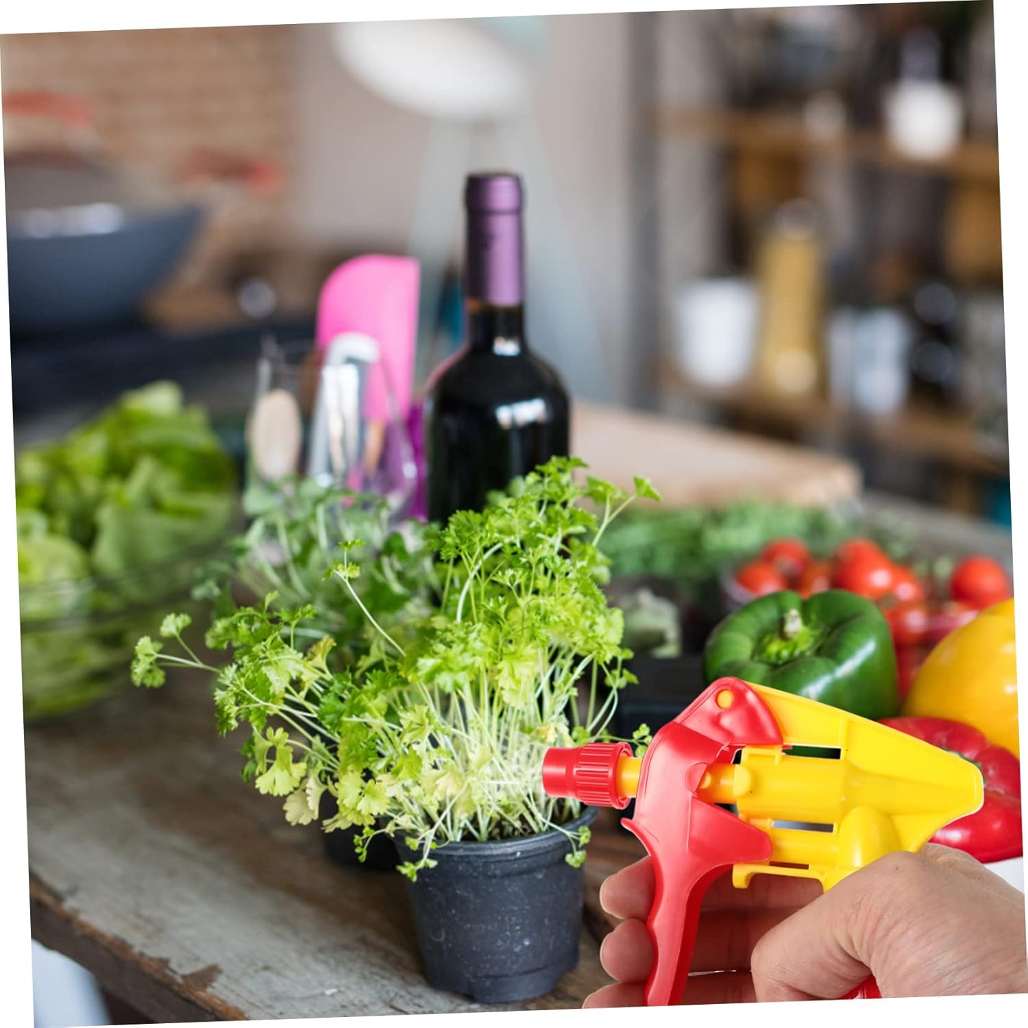 Mobestech Spray Bottle Trigger Replacement 5 Pcs Heavy Duty Plastic Trigger Sprayer Nozzle for Gardening Car Detailing Window Cleaning Janitorial Supply Fits Standard Bottles Random Color image number 6