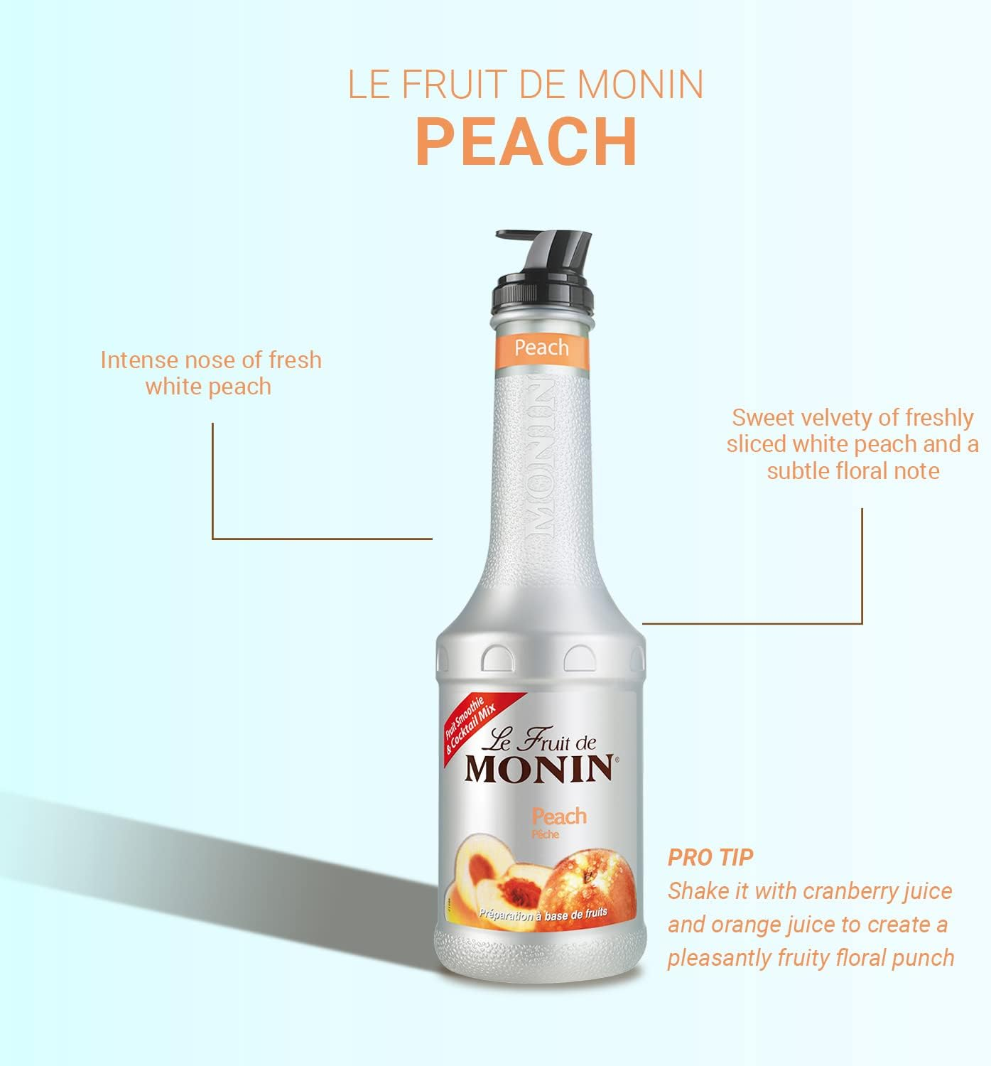 Monin Peach Puree 1L image number 4
