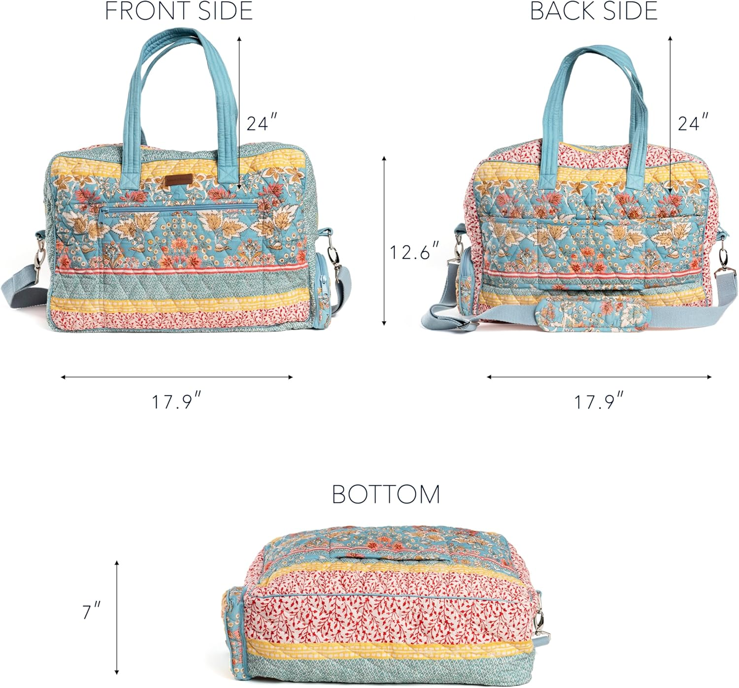 Maison D' Hermine 100% Cotton Handbag | Shoulder Bag | Shoulder Bag for the Beach | Shopping | Travel | Hiking | Women with Zip Pockets - 04 - The Miller - Red image number 2