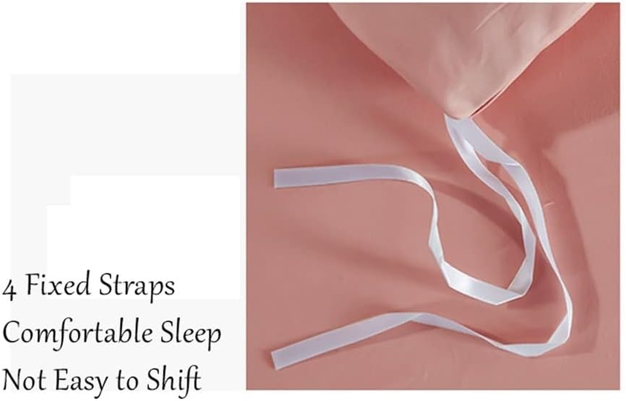 King Bedding Duvet Cover Set Full/Double Luxury Cotton Satin Bedding Set with Zipper Closure Solid 300 TC Long Staple Sateen with 1 Fitted Sheet and 2 Pillow Shams