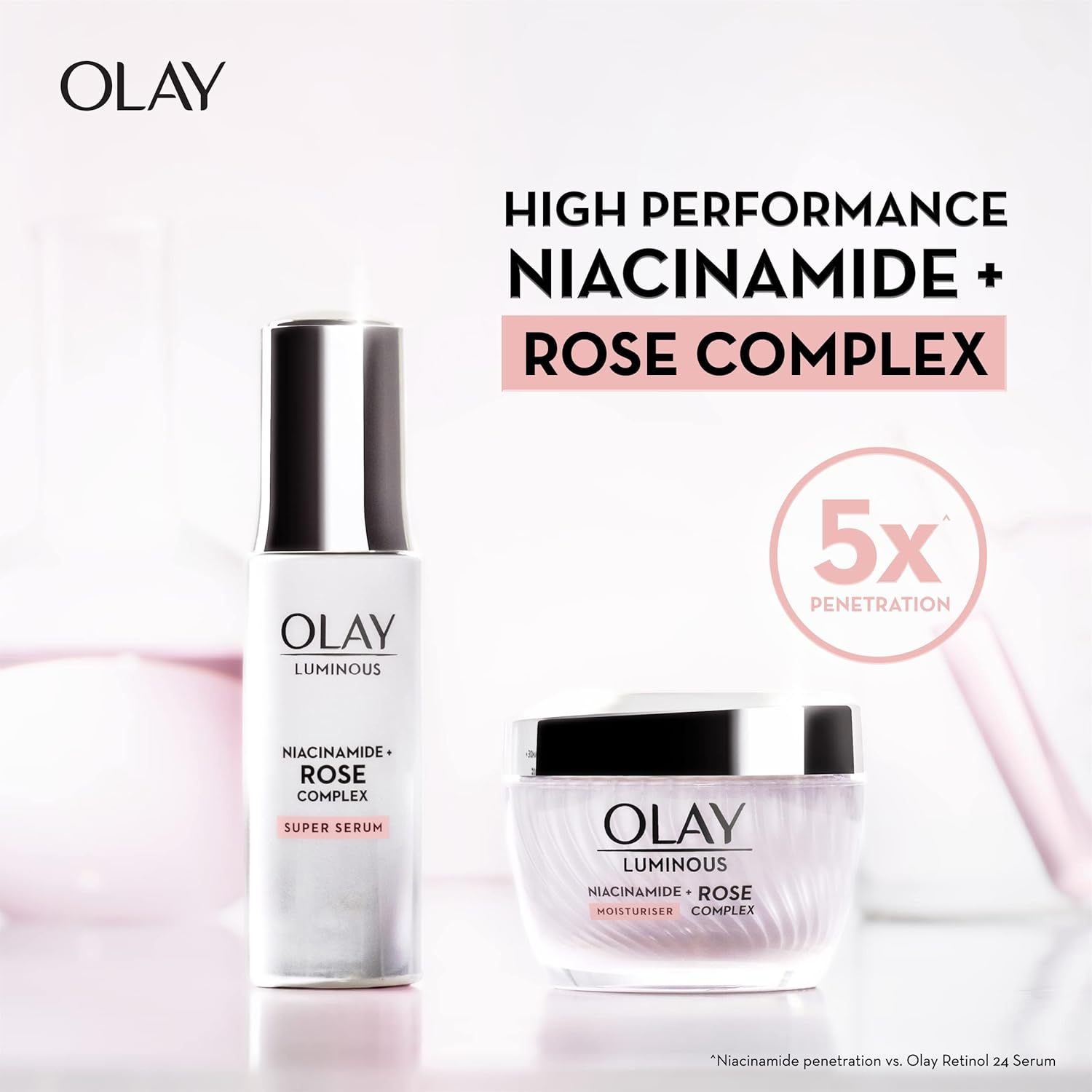 Olay Luminous Niacinamide + Rose Complex Moisturiser 50G image number 5
