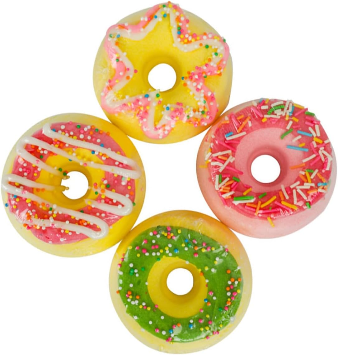 BELLIFFY 100G Assorted Doughnut Shape Bath Salt Balls Moisturizing Spa Relaxation 4 Pcs Set Natural Ingredients for Soothe Your Skin for Bathing and Self-Care Random Style image number 4