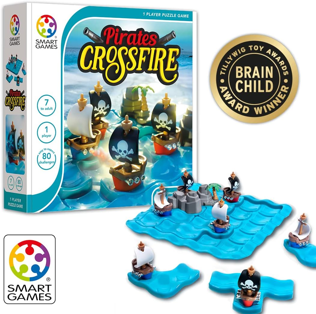 Smart Games Pirates Crossfire Puzzle, Multicolour image number 1