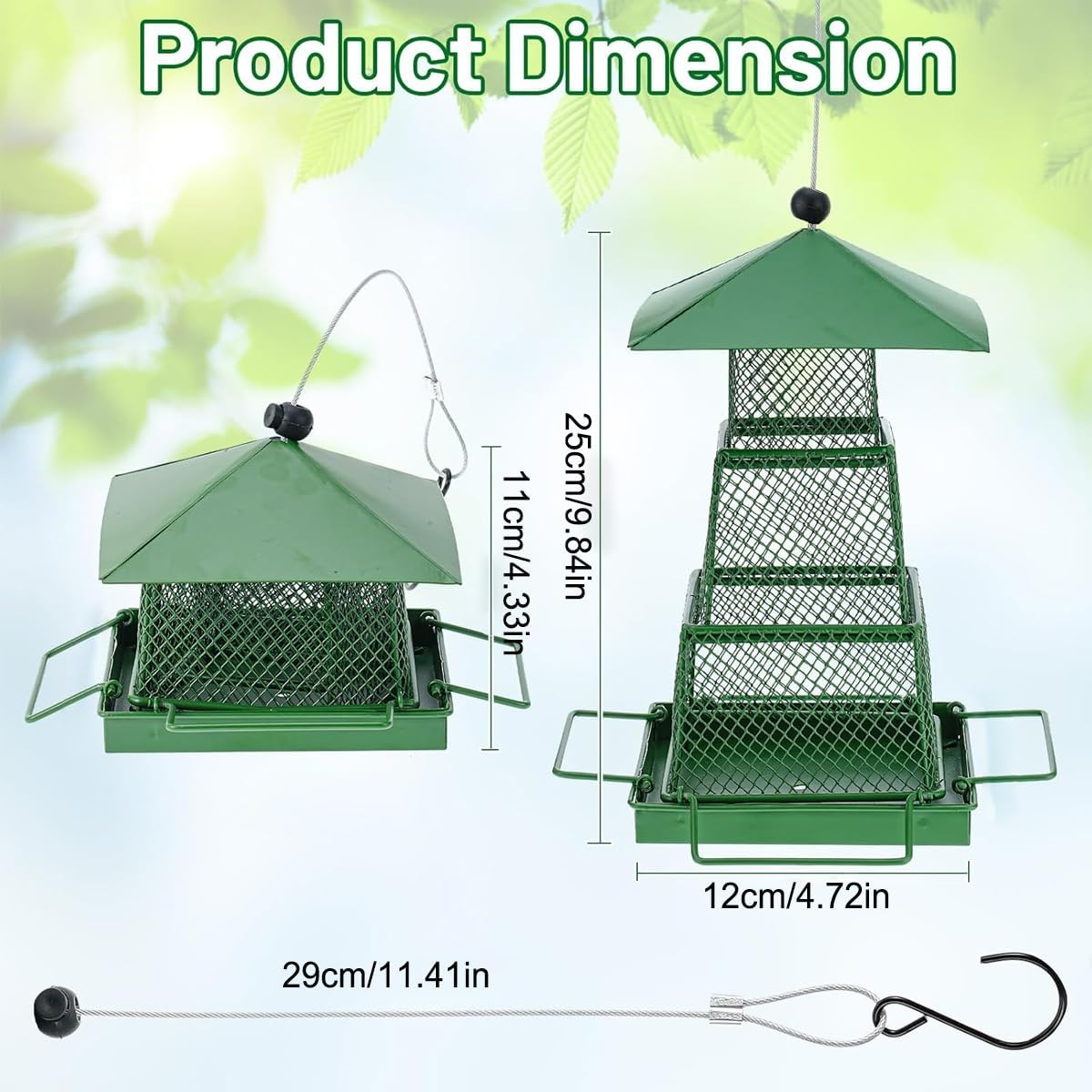 AIMALL Robust All-Season Automatic Bird Feeder with Easy Refill Design, Suitable for Various Outdoor Environments
