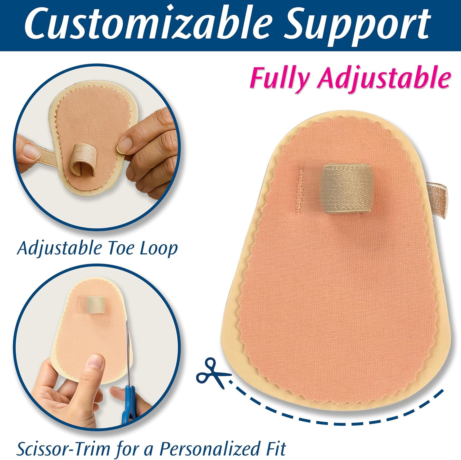 Pedifix Podiatrists' Choice Toe Straightener 3 Pack - One Size Fits Most image number 3