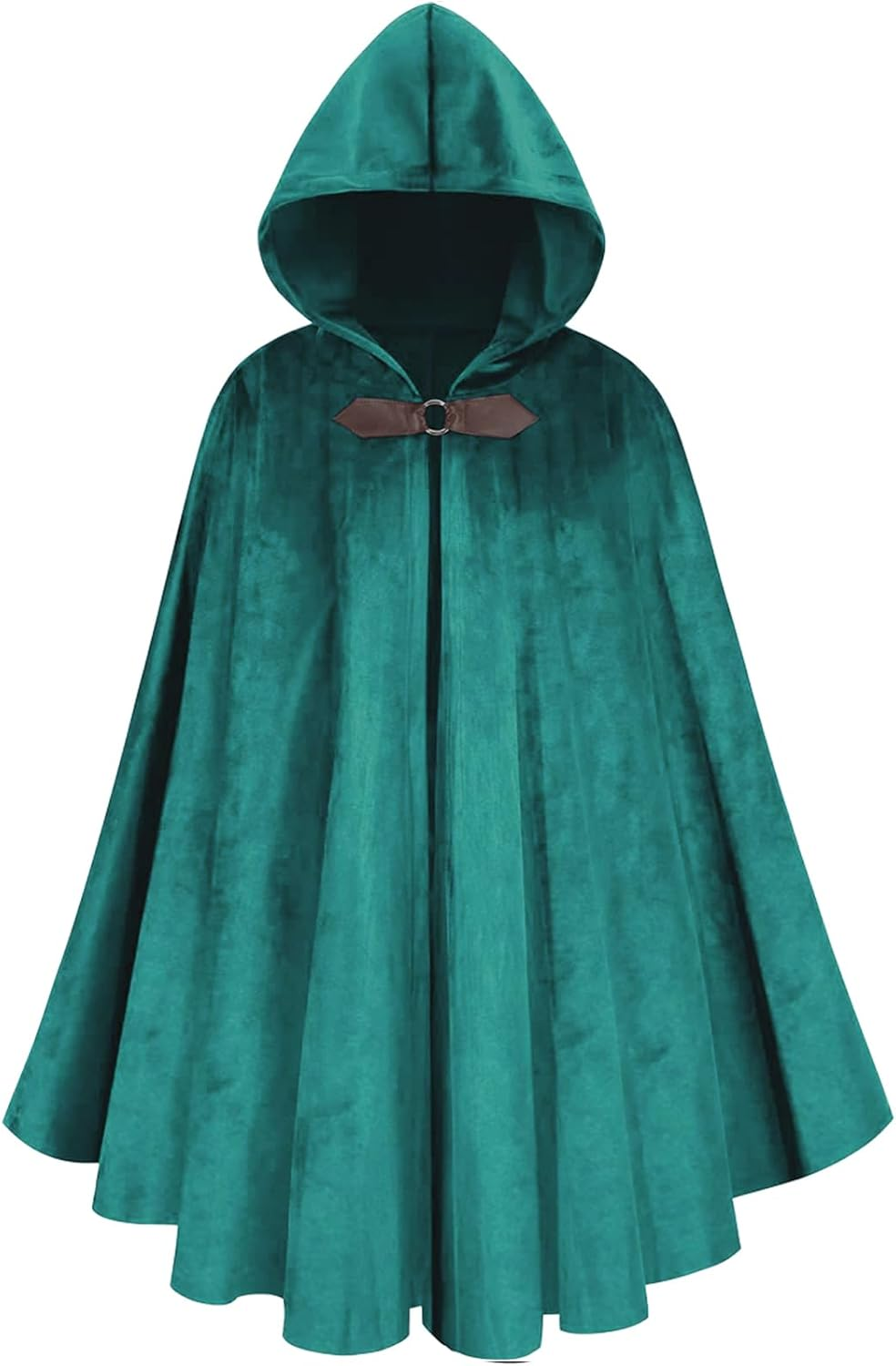 GRAJTCIN Renaissance Hooded Cape Velvet Cloak Victorian Capelet Medieval Hobbit Halloween Costume