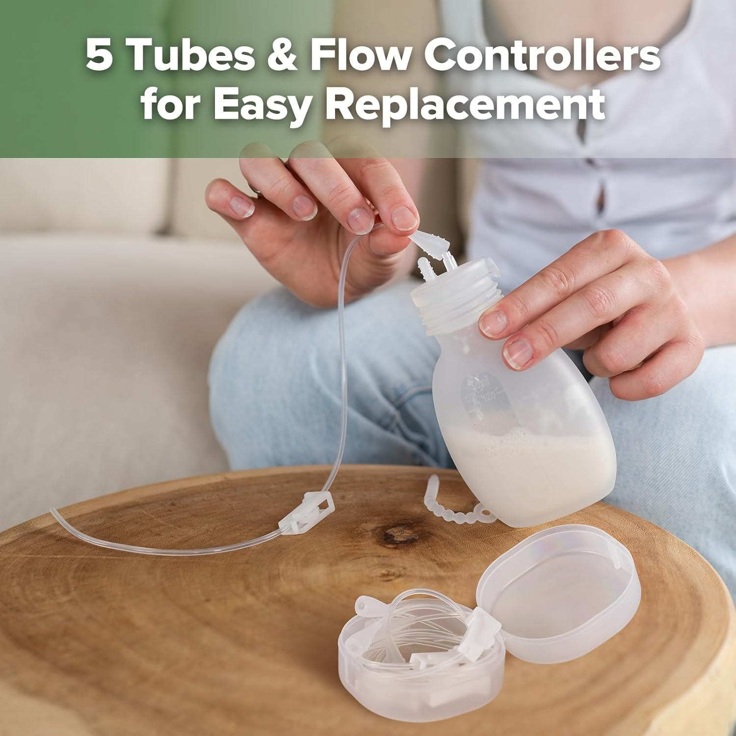 Haakaa Supplemental Feeding Tube & Pouch Set,Baby Supplemental Nursing System,Sns Breastfeeding System,Food Grade Silicone image number 6