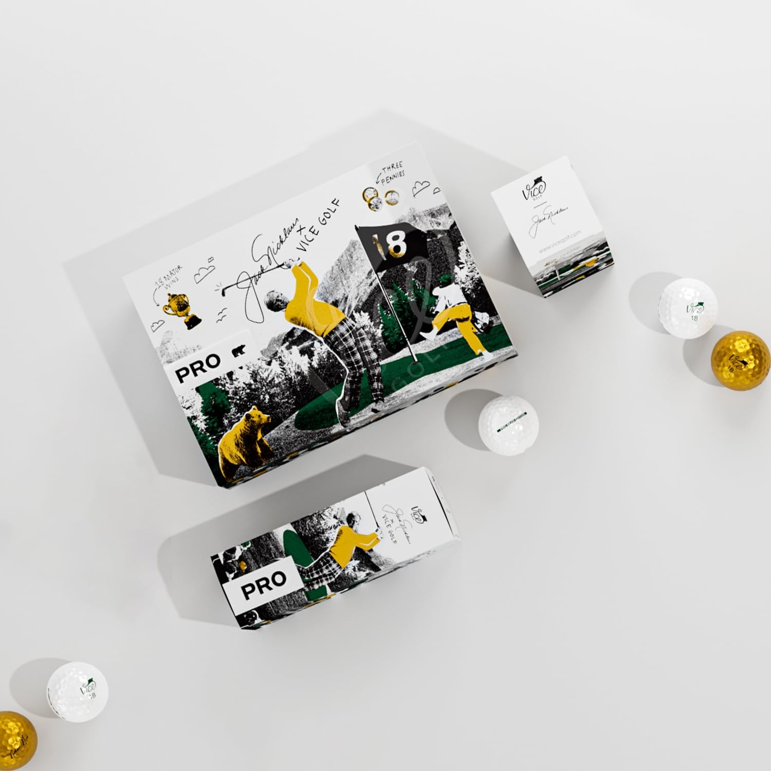 Vice Pro Bear Jack Nicklaus Limited Edition Golf Balls image number 2