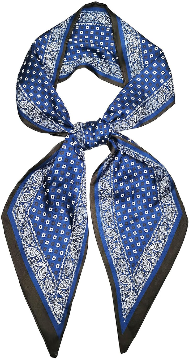 QIUTIMIY Silk like Scarf for Women Neck Scarf Belt Satin Scarf for Hair Tie Fashion Purse Scarf for Handbag Accessories Charm