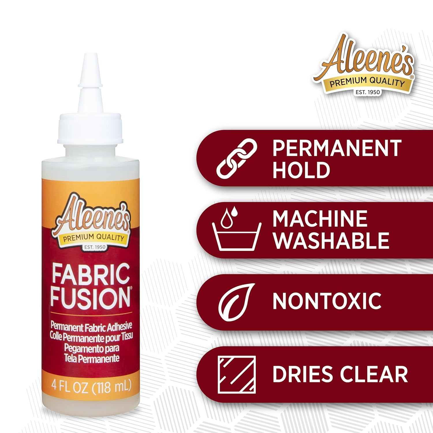 Aleene'S 23473 Fabric Fusion Permanent Fabric Adhesive,Clear,4Oz image number 2