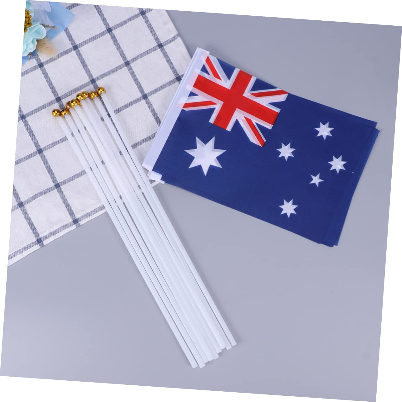CAXUSD 50Pcs Hand Held Australia Stick Flags Small Country Flags Stick for Parties Celebrations and Decorations for Events image number 5