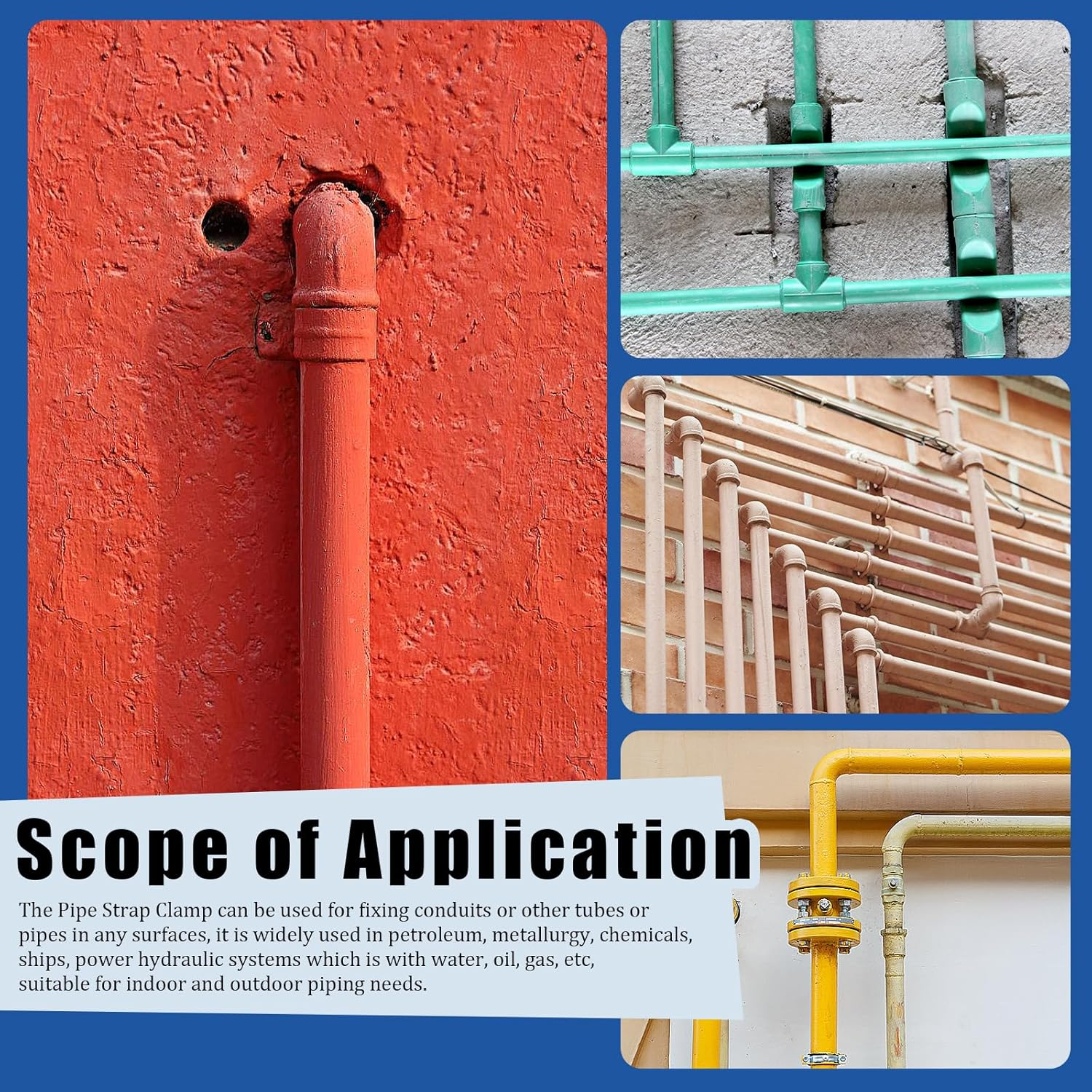 Glarks 20Pcs 1-1/2&rsquo;&rsquo; One Hole Pipe Straps Kit, Zinc Plated Steel EMT Pipe Straps with 1 Hole, EMT Conduit Clamp Single Hole Pipe Clamp for EMT Conduit Pipe Fixing image number 6