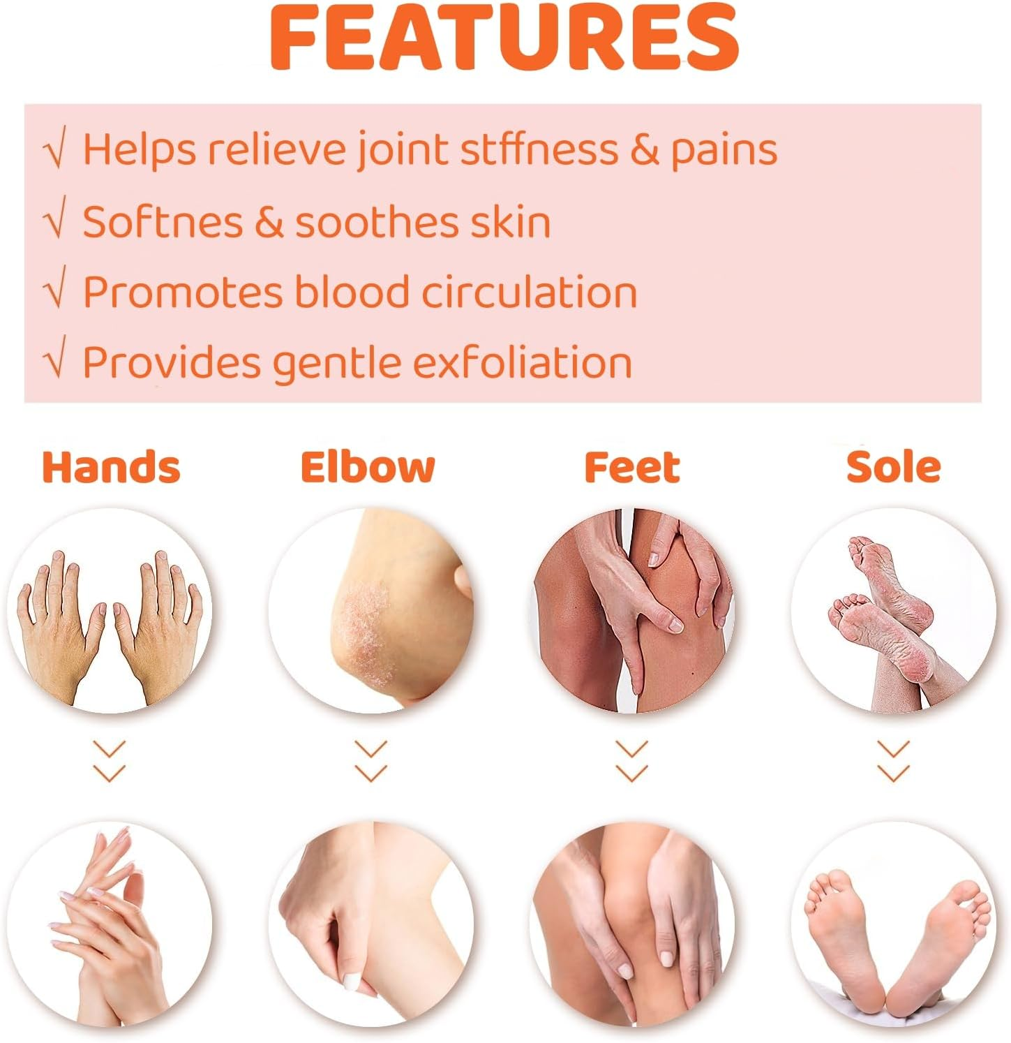 WATTNE Paraffin Wax Refills - 4.4 Lbs Use in Paraffin Wax Machine for Hand and Feet,Relieve Stiff Muscles and Pain, Deeply Hydrates Skin (Peach) image number 1