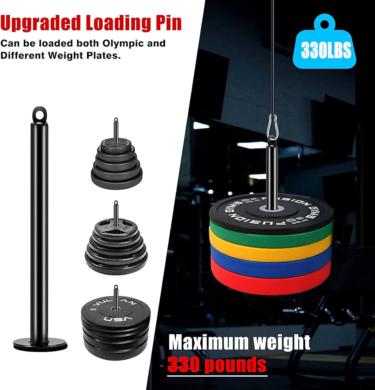 Taeku Pulley System for Exercise, LAT Fitness Pulley Machine Attachments Pro Weight Lift Strength Training Equipment for Gym Home image number 4