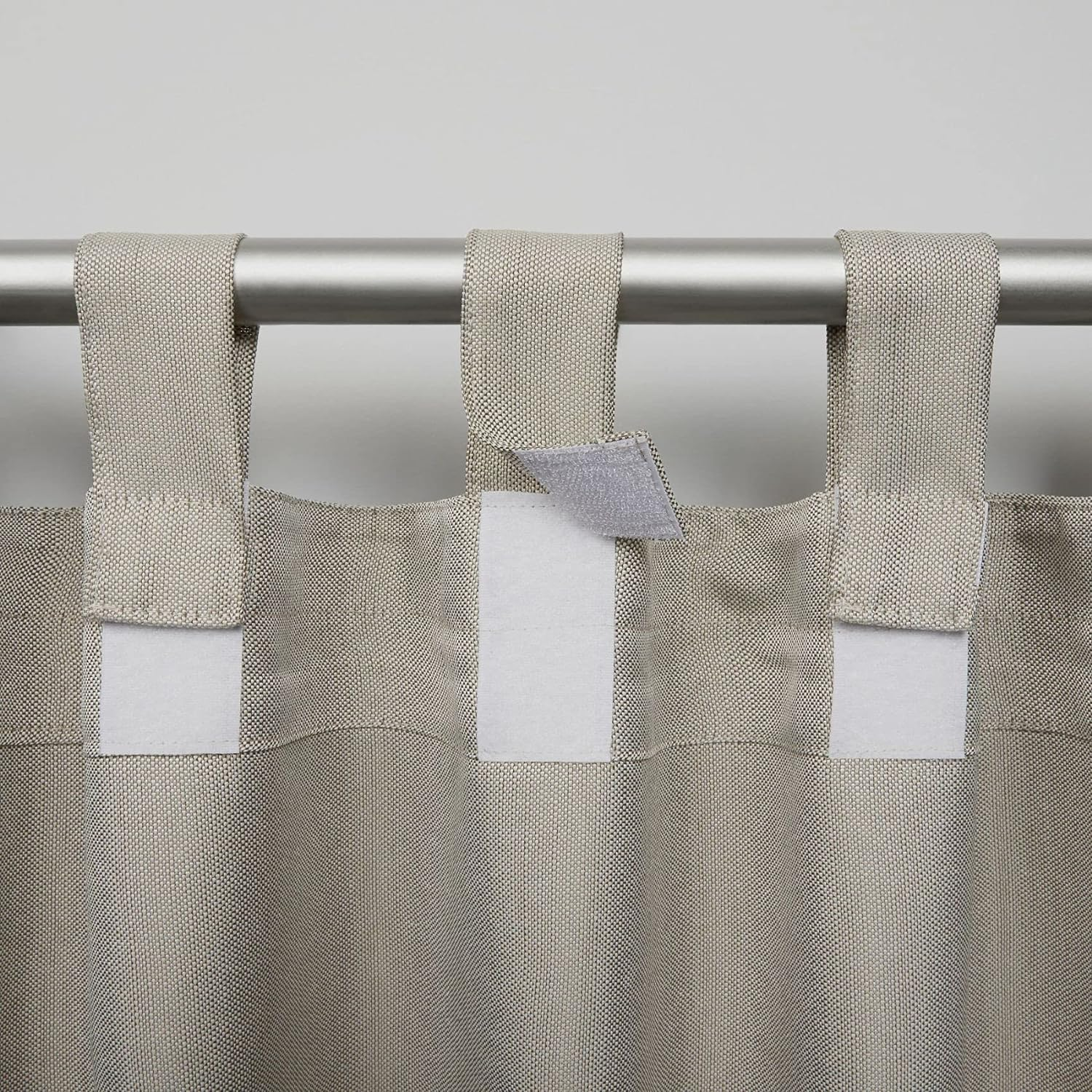 Exclusive Home Curtains Biscayne Indoor/Outdoor Two Tone Textured Tab Top Curtain Panels, 54X108, Sand image number 5