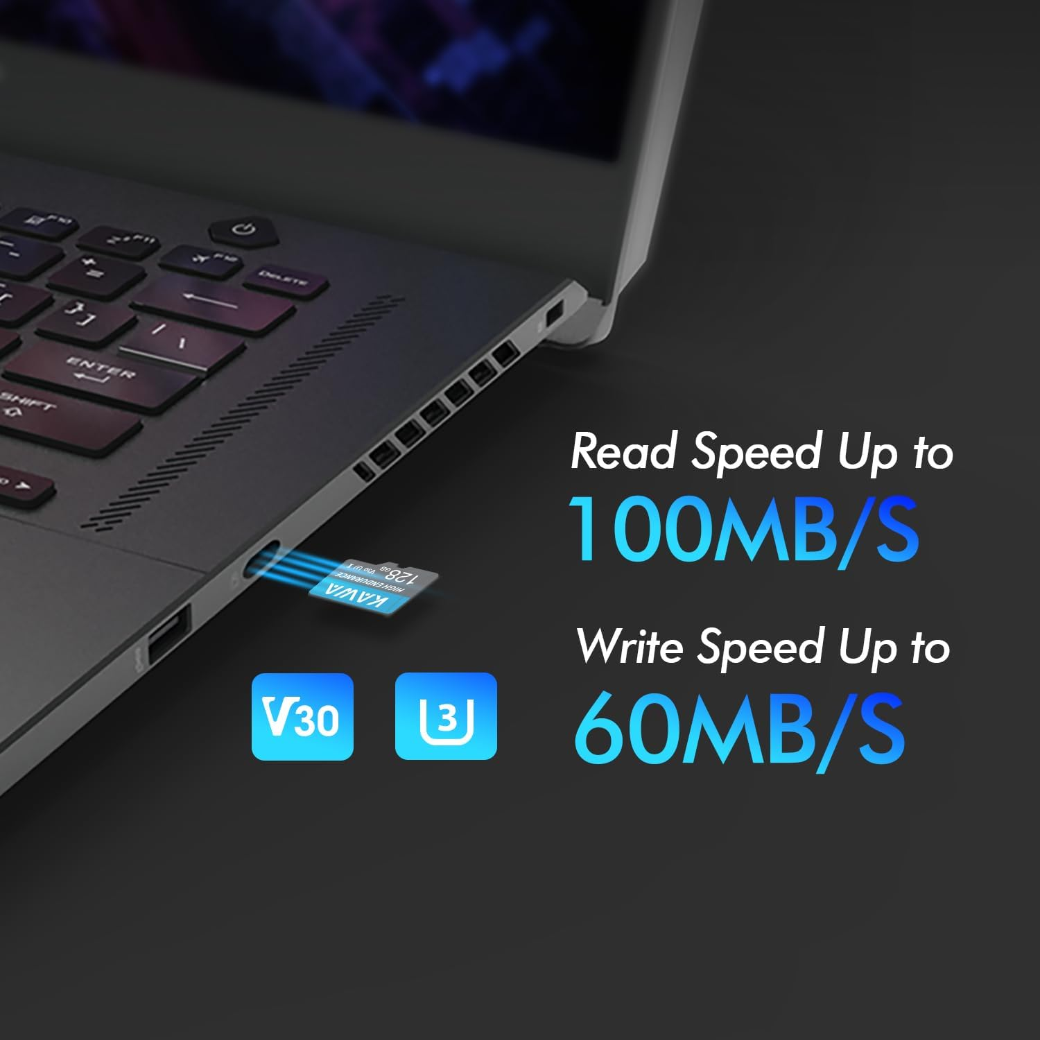 KAWA 128GB Micro SD Card, High Endurance Video Monitoring Card, Microsdxc Flash Memory Card, A1, U3, Class10, V30, High Speed TF Card for Dashcam, Security Camera, Phones, Tablets, Drones image number 4