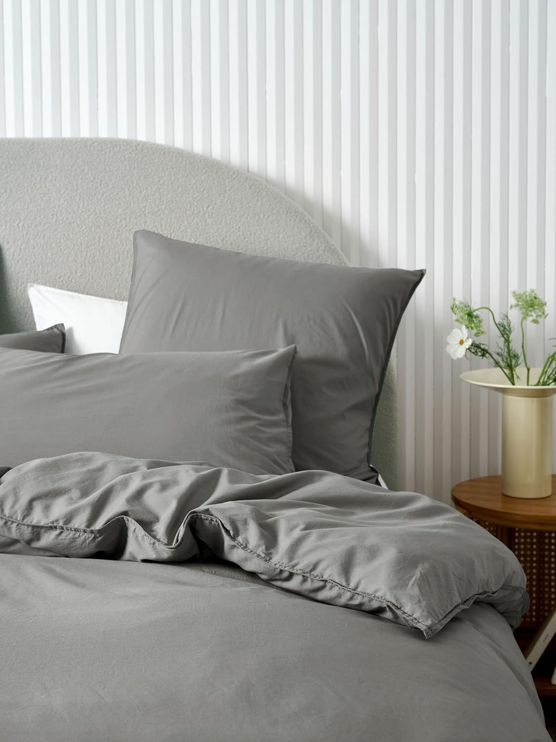 Linen House Terra Quilt Cover Set, Steel, Double Bed image number 2