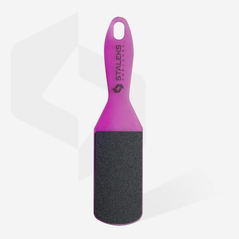 STALEKS PRO Double Sided Plastic Foot File Pedicure Foot File Callus File and Rough Heels 10 Type 2 Grits #60 and 80# (Purple)