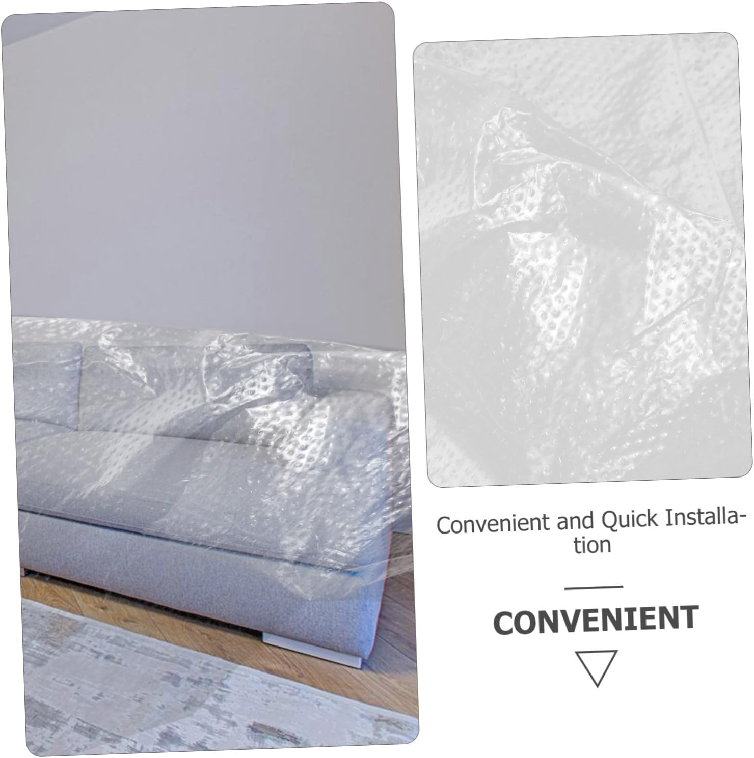 Dust Protection Film for Furniture Pre-Taped Masking Film for Automotive Painting 30Cm 40Cm 55Cm 3 Rolls Easy to Apply Protective Cover for Home and Car image number 1