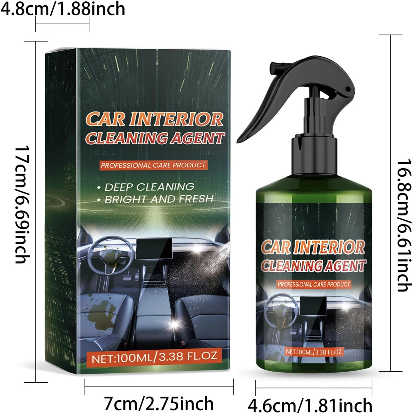 Car Detailing Interior Cleaner | Automotive Leather Care Agent - Multifunctional Car Leather Trim Shine Restorer Agent, Dust and Dirt Removal image number 3