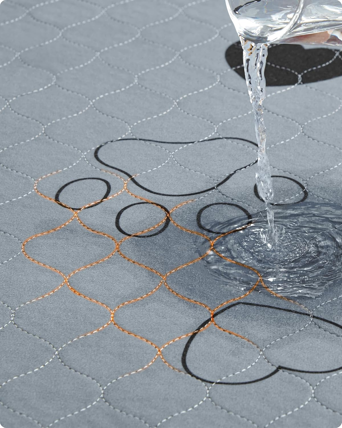 Feandrea Puppy Pads Washable Reusable Mats for Dogs, 91 X 86 Cm, Set of 2, M, Dog Toilet, Leak-Proof, Non-Slip, Super Absorbent, Cats, Rabbits, Grey PTD034G01