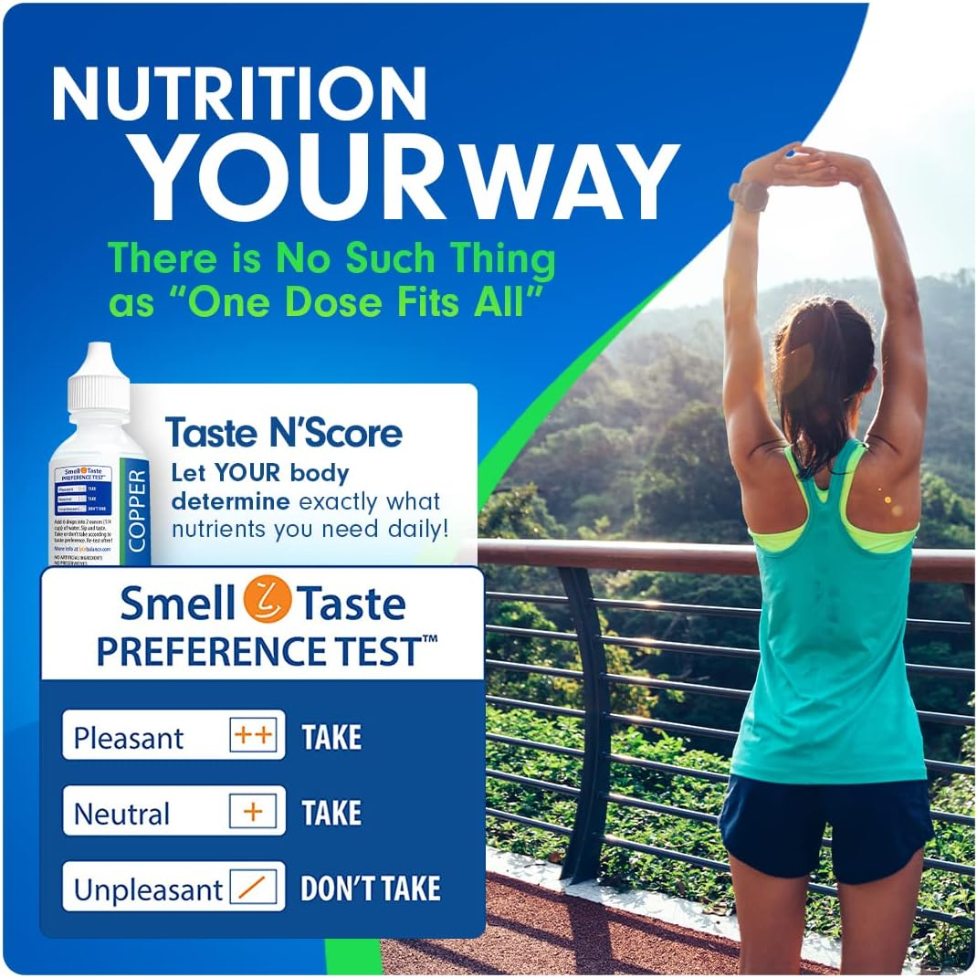Taste N' Score | Copper | Liquid Mineral Supplement & Assessment Kit | Easy to Mix into Drinks & Smoothies | 100% Pure Minerals, No Preservatives | 2 Oz image number 3