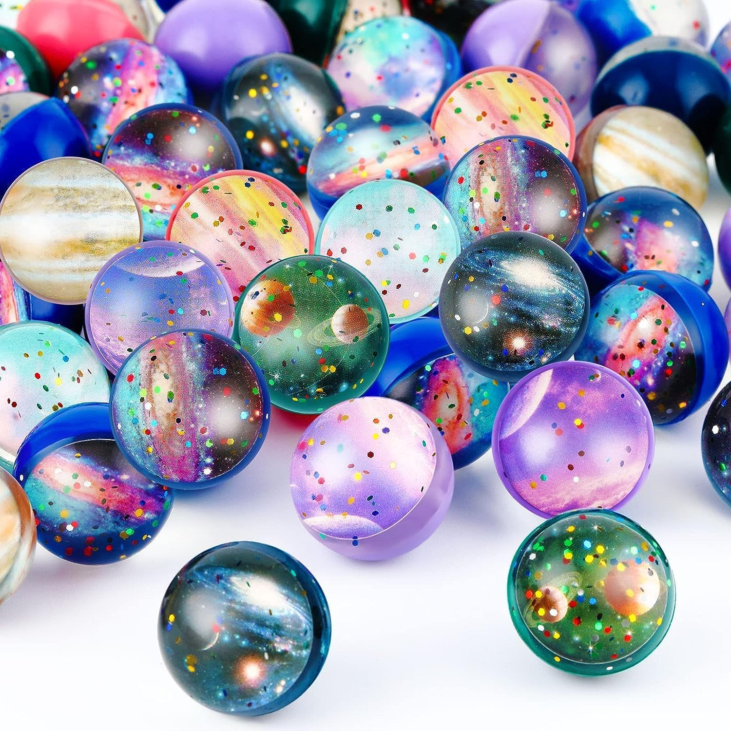 Space Bouncy Balls, 30Pcs 3Mm Space Bouncy Balls Bulk Anxiety Fidget Sensory Balls for Party Favors Gift Bag Filling Birthday Party Supplies. image number 4