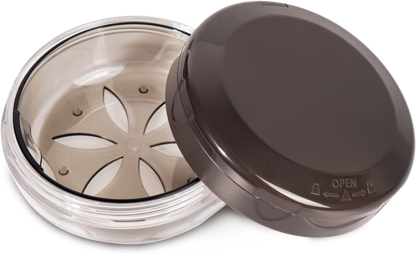 Denture Cup with Strainer & Mirror - No-Leak Retainer Case and Cleaning Box for Traveling (Grey)