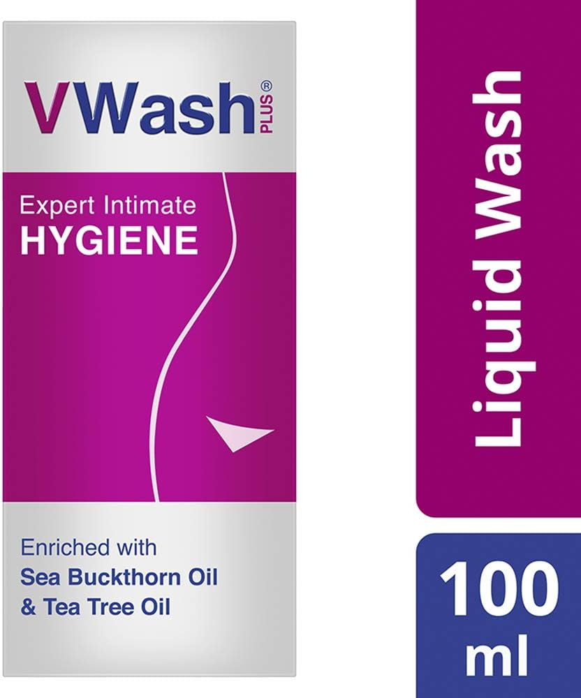 Vwash plus Expert Intimate Hygiene, with Tea Tree Oil, Liquid Wash Prevents Dryness, Itchiness and Irritation, Balances PH, Paraben Free, 100 Ml