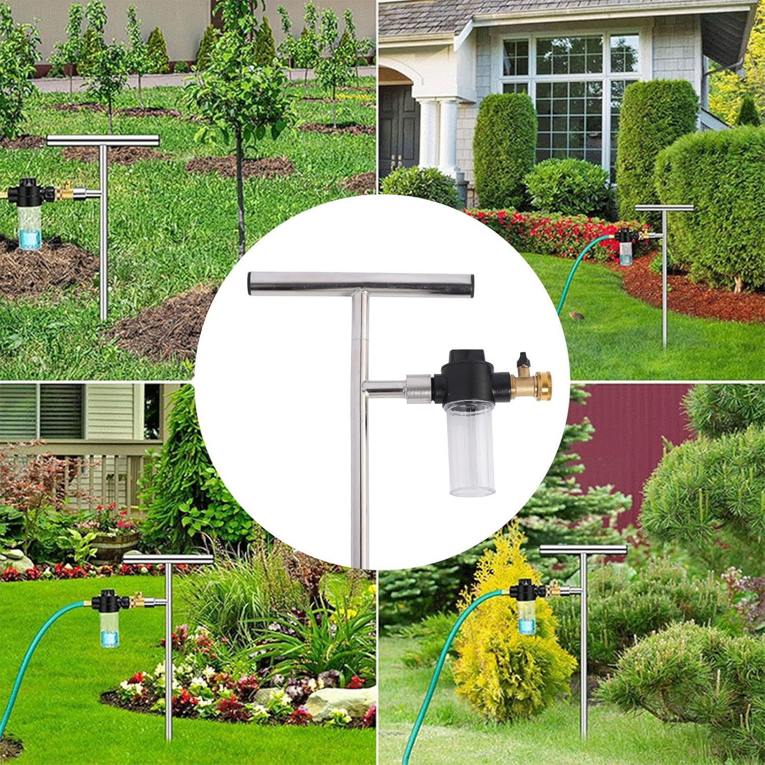 32In Stainless Steel Deep Root Tree Watering Tool, Deep Root Watering Tool with Fertilizer Bottle, Portable Watering Wand Irrigation System for Bushes, Trees, Plants image number 5